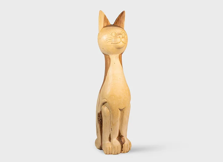 פסל חתול - עץ מלא 2