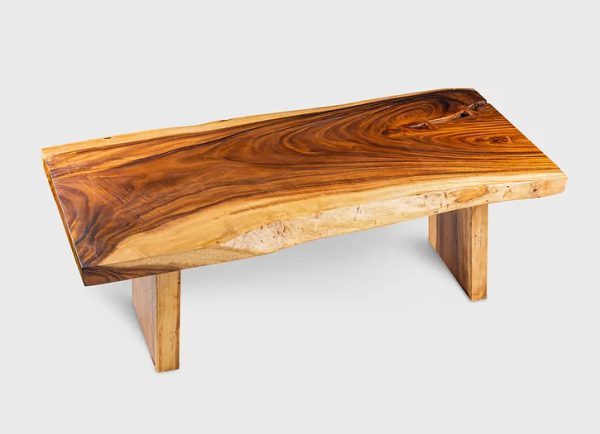 שולחן עץ מלא - גלים
