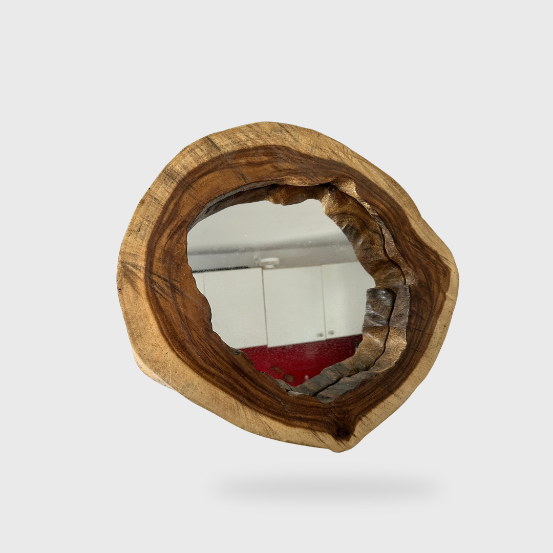מטבעת מראה עץ מלא קוטר 70 ס"מ ממוצע