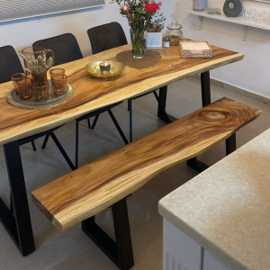 שולחן פינת אוכל מעץ אקציה